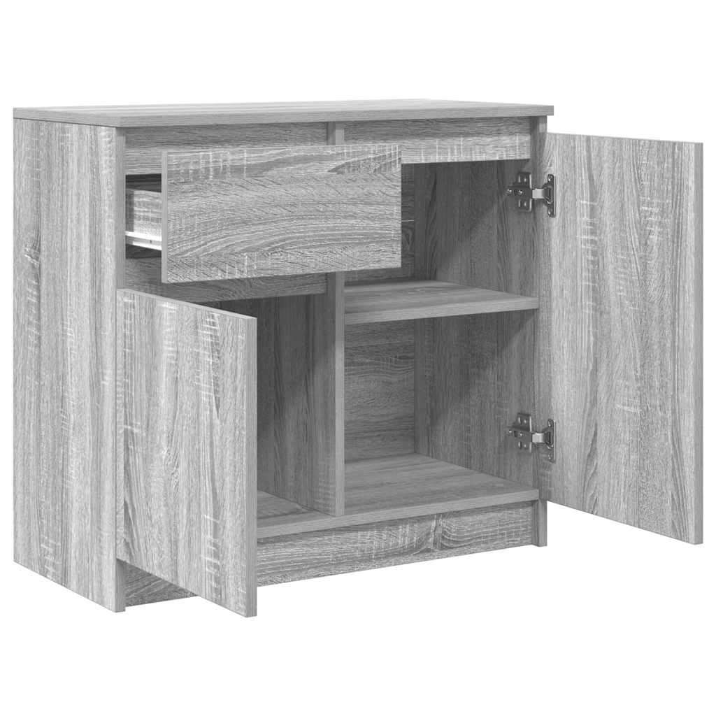 Sideboard with Drawer Grey Sonoma 71x35x65 cm Engineered Wood