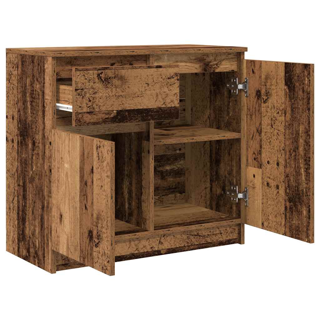Sideboard with Drawer Old Wood 71x35x65 cm Engineered Wood