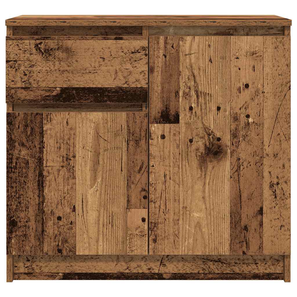 Sideboard with Drawer Old Wood 71x35x65 cm Engineered Wood