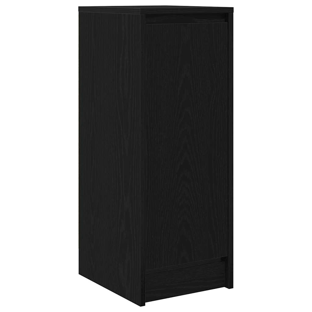 Sideboard Black Oak 29.5x34x76 cm Engineered Wood