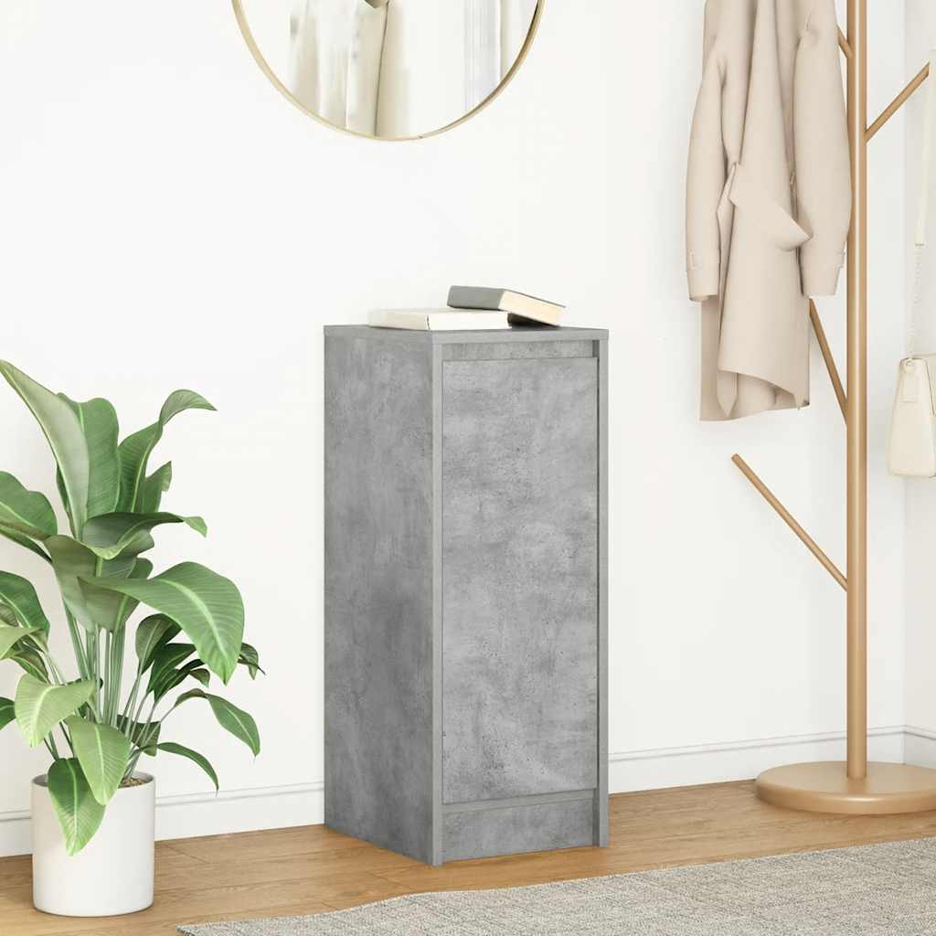 Sideboard Concrete Grey 29.5x34x76 cm Engineered Wood