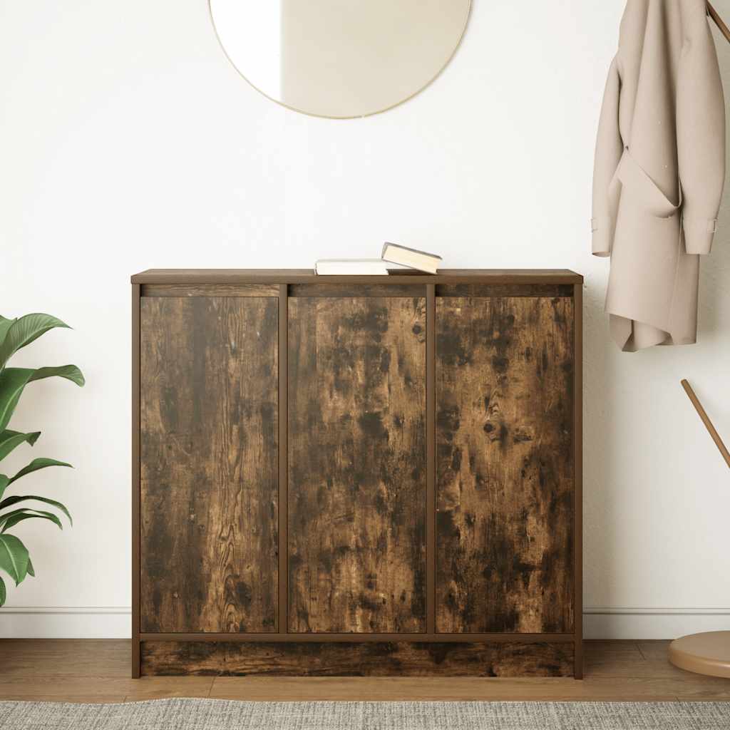 Sideboard Smoked Oak 85x34x76 cm Engineered Wood