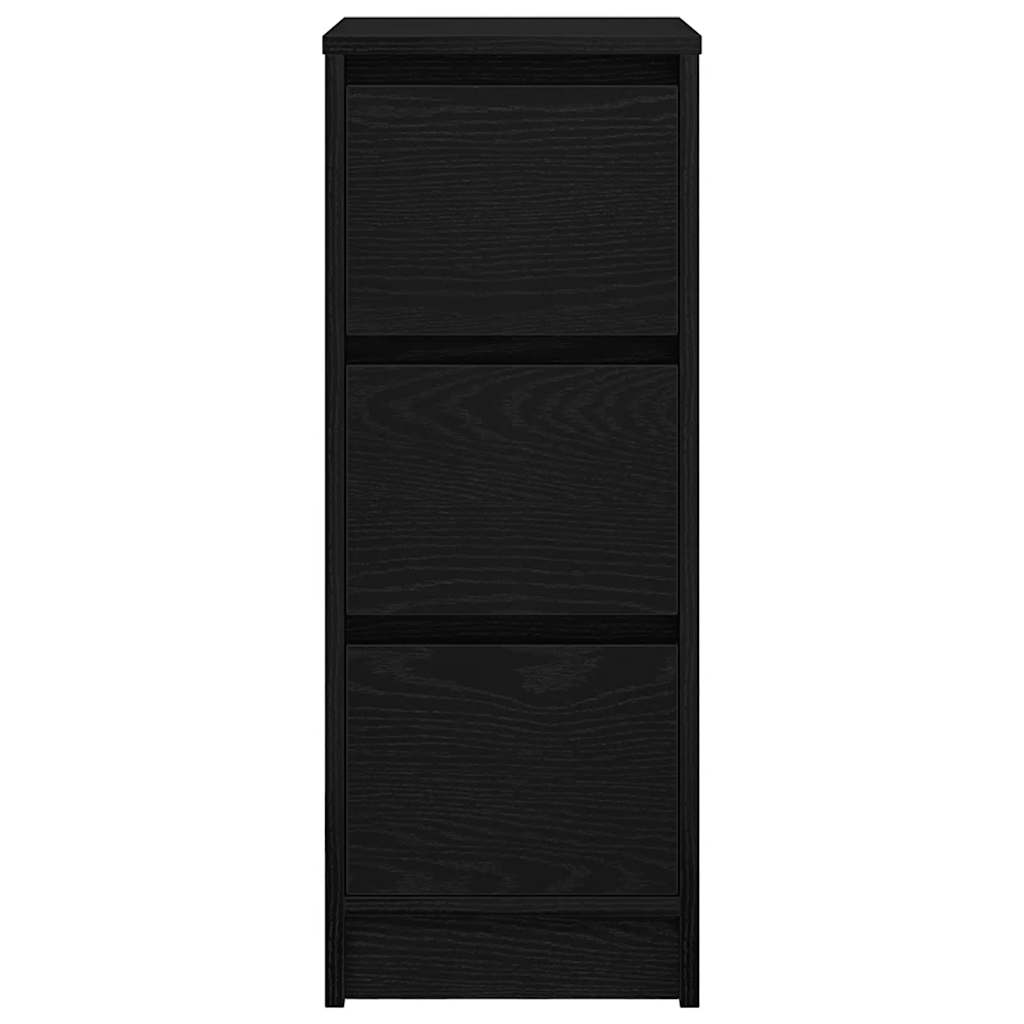 Sideboard Black Oak 29.5x34x76 cm Engineered Wood
