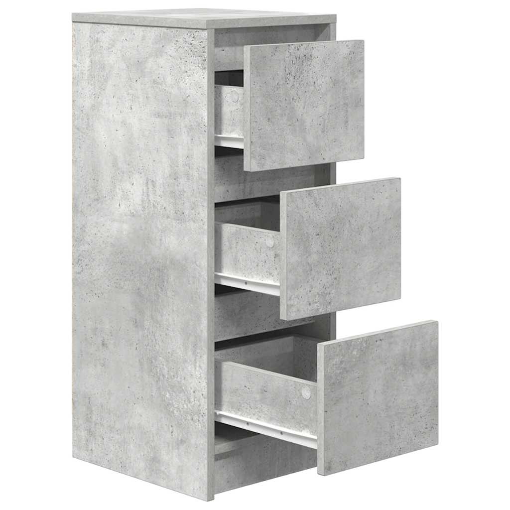 Sideboard Concrete Grey 29.5x34x76 cm Engineered Wood
