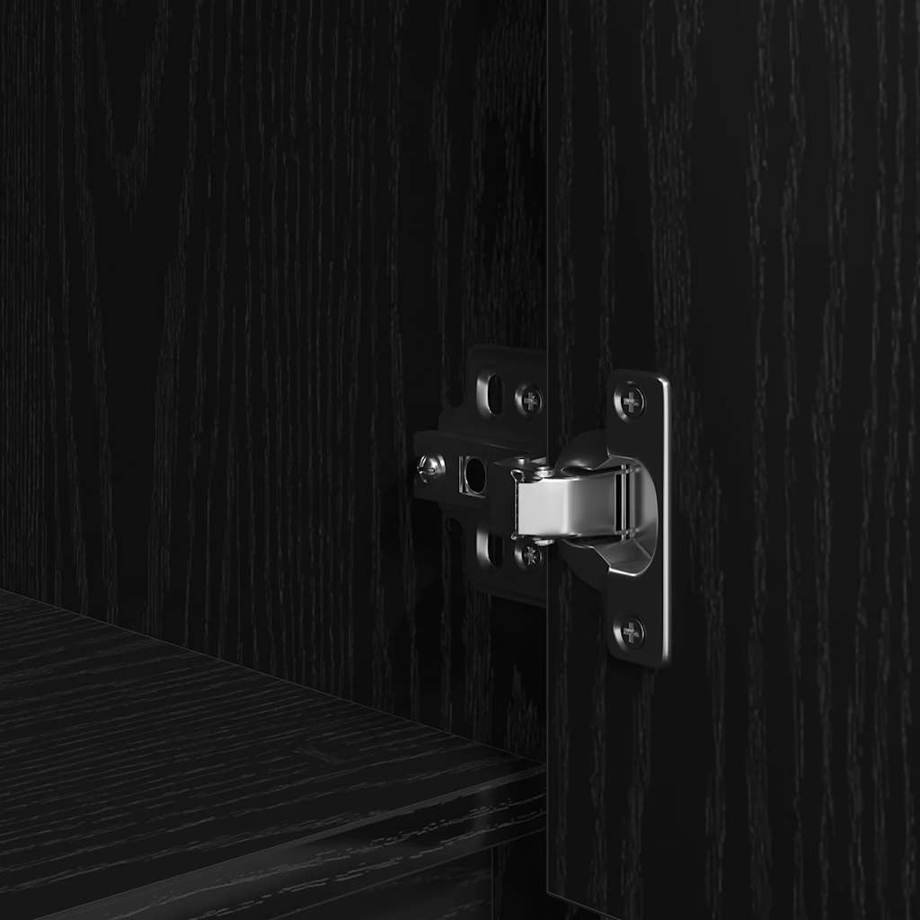 Highboard Black Oak 29,5x34x119,5 cm Engineered Wood