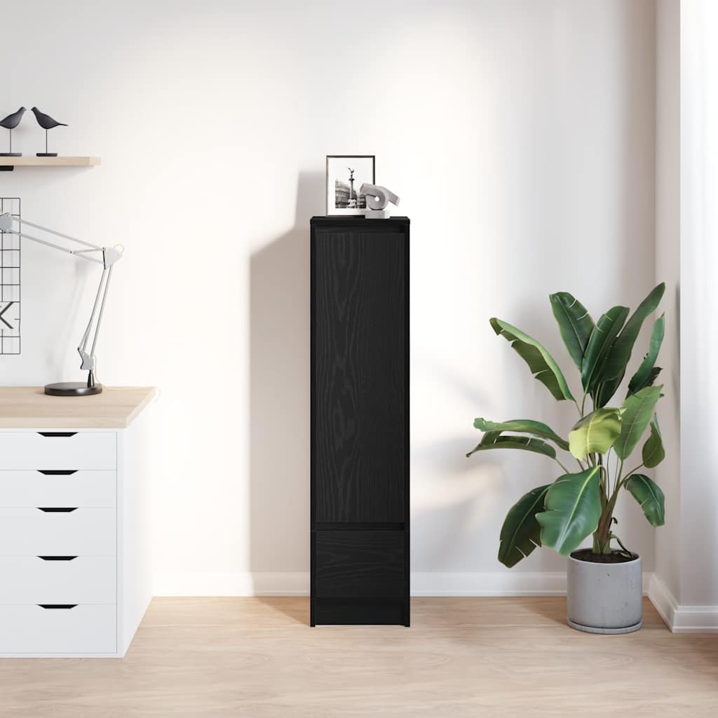 Highboard Black Oak 29,5x34x119,5 cm Engineered Wood