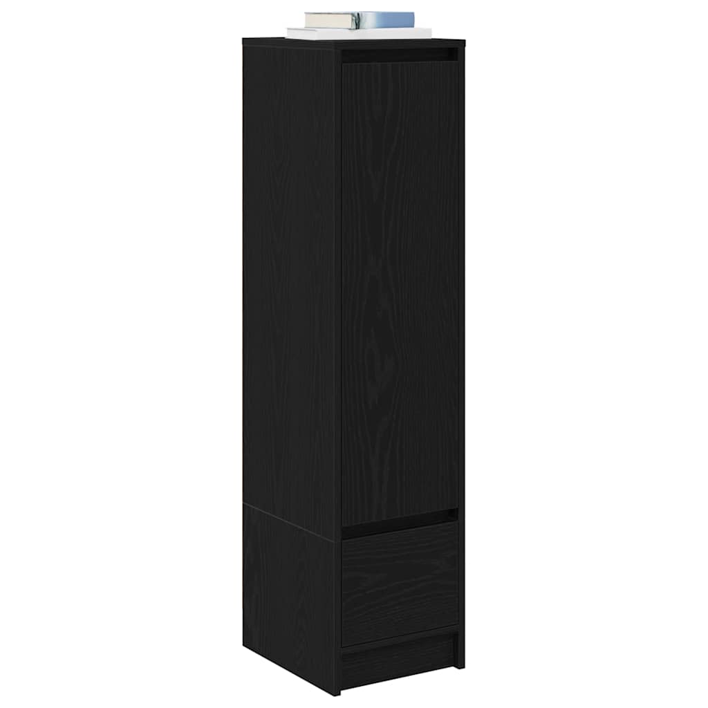Highboard Black Oak 29,5x34x119,5 cm Engineered Wood