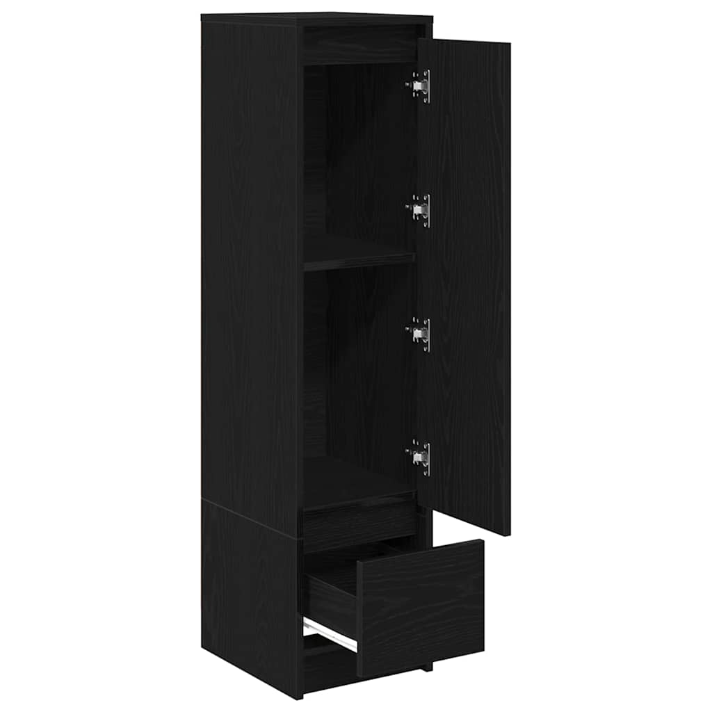 Highboard Black Oak 29,5x34x119,5 cm Engineered Wood