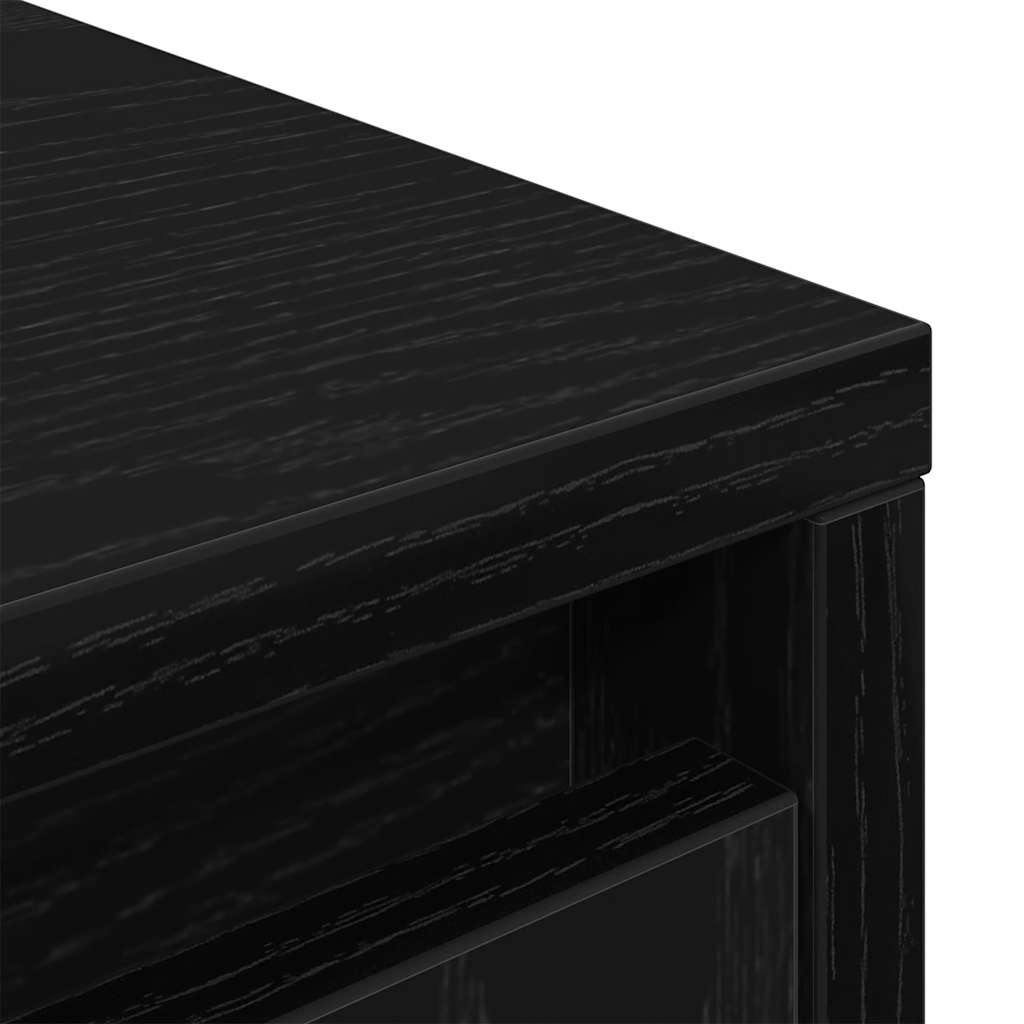 Highboard Black Oak 29,5x34x119,5 cm Engineered Wood