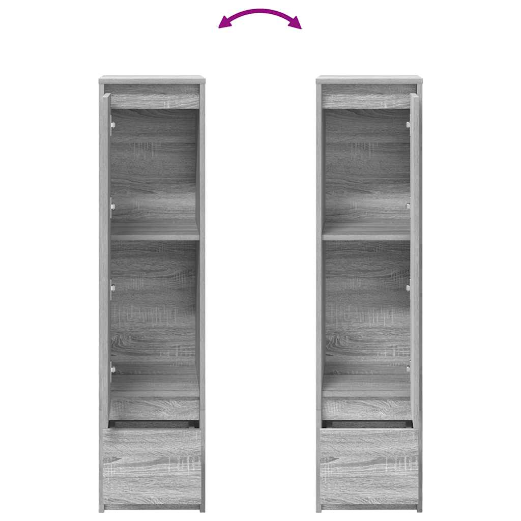 Highboard Grey Sonoma 29.5x34x119.5 cm Engineered Wood