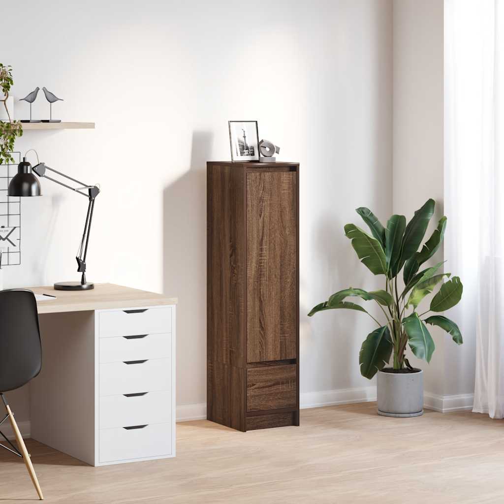 Highboard Brown Oak 29,5x34x119,5 cm Engineered Wood