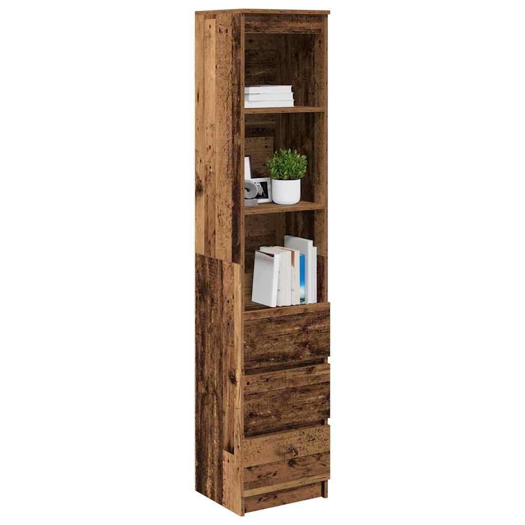 Highboard Old Wood 37.5x35x180 cm Engineered Wood