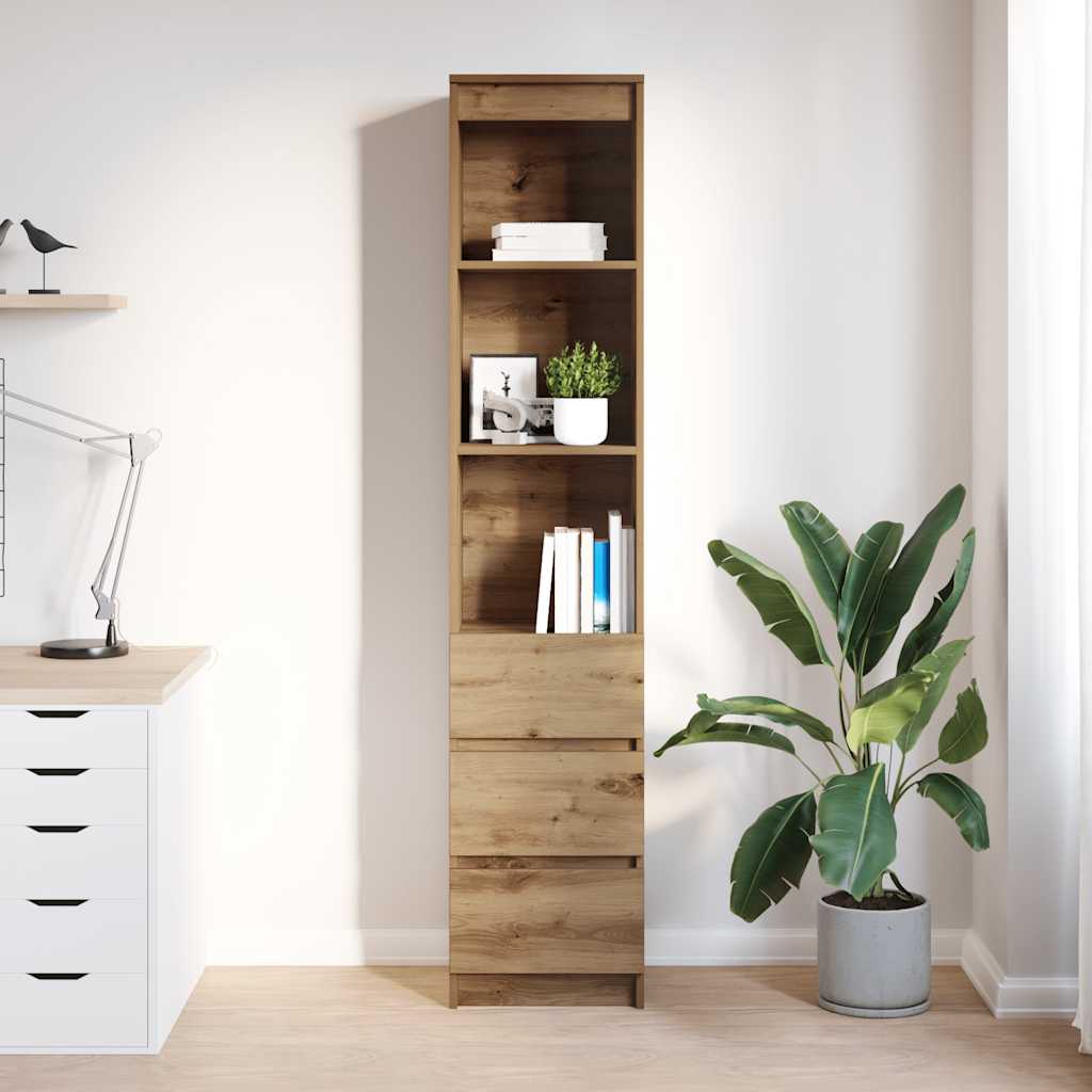 Highboard Artisan Oak 37.5x35x180 cm Engineered Wood