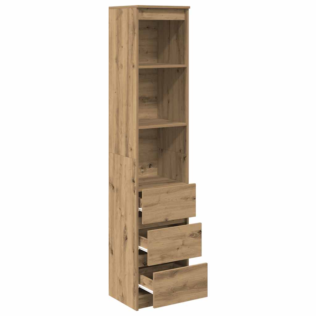 Highboard Artisan Oak 37.5x35x180 cm Engineered Wood