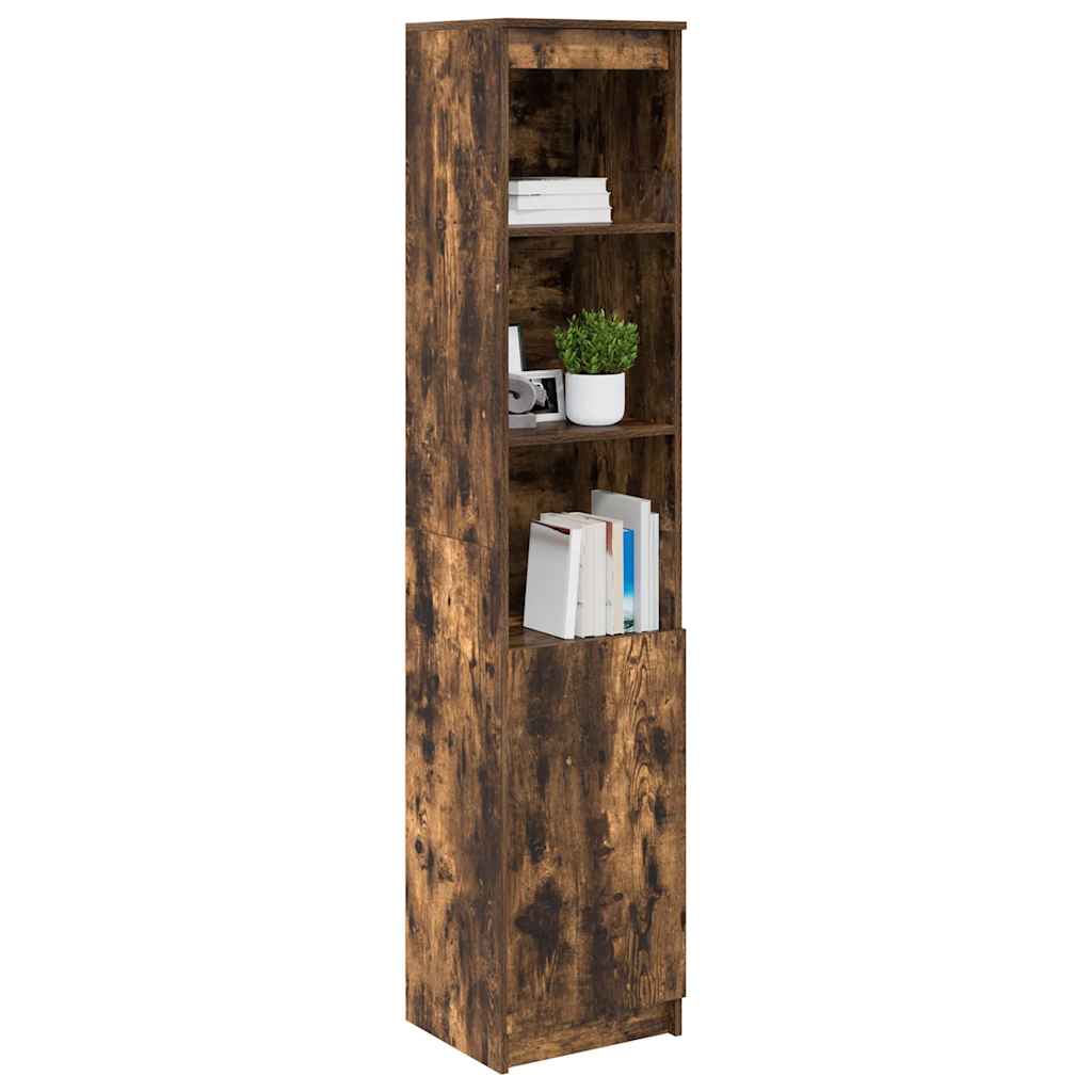 Highboard Smoked Oak 37.5x35x180 cm Engineered Wood
