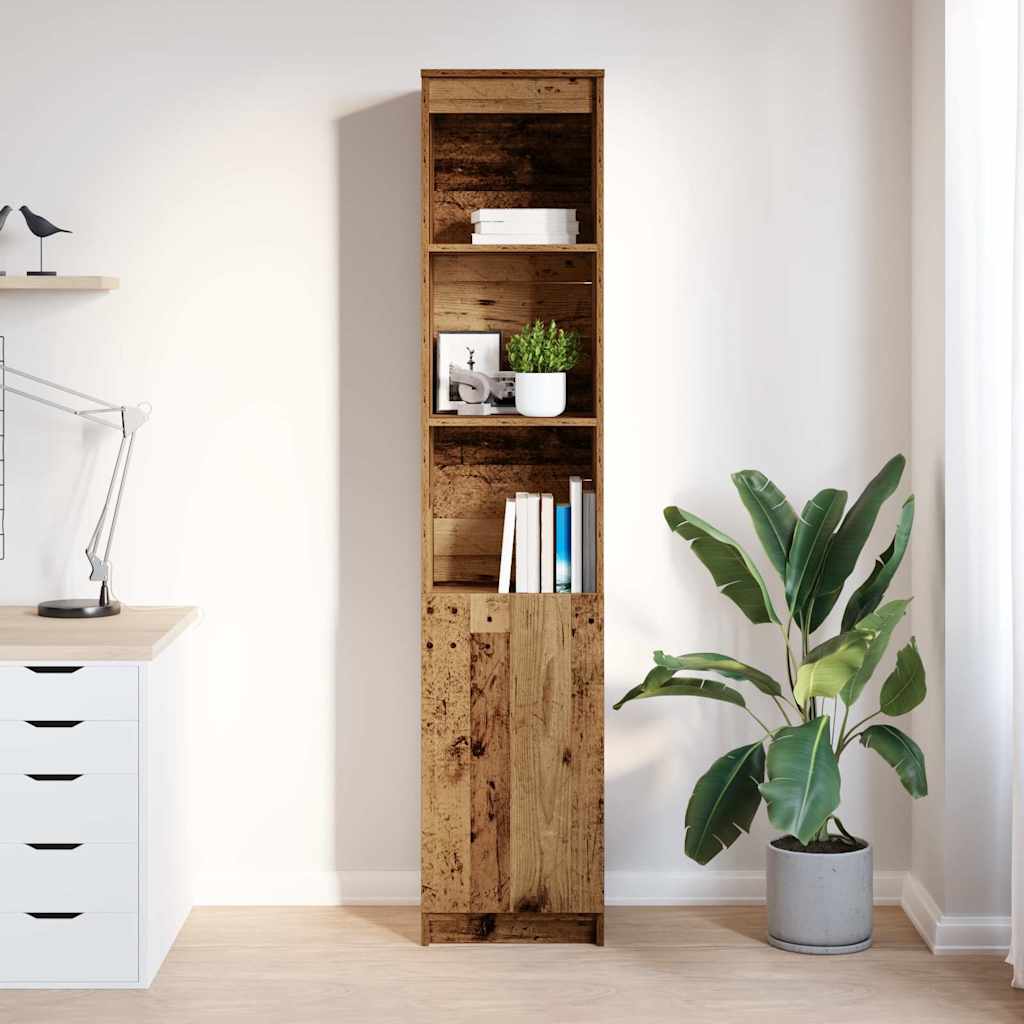 Highboard Old Wood 37.5x35x180 cm Engineered Wood