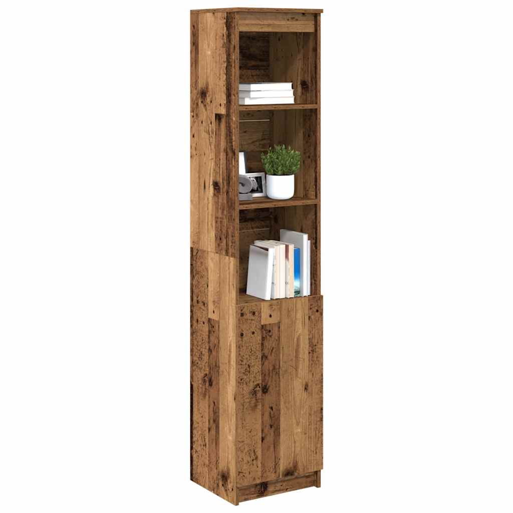 Highboard Old Wood 37.5x35x180 cm Engineered Wood