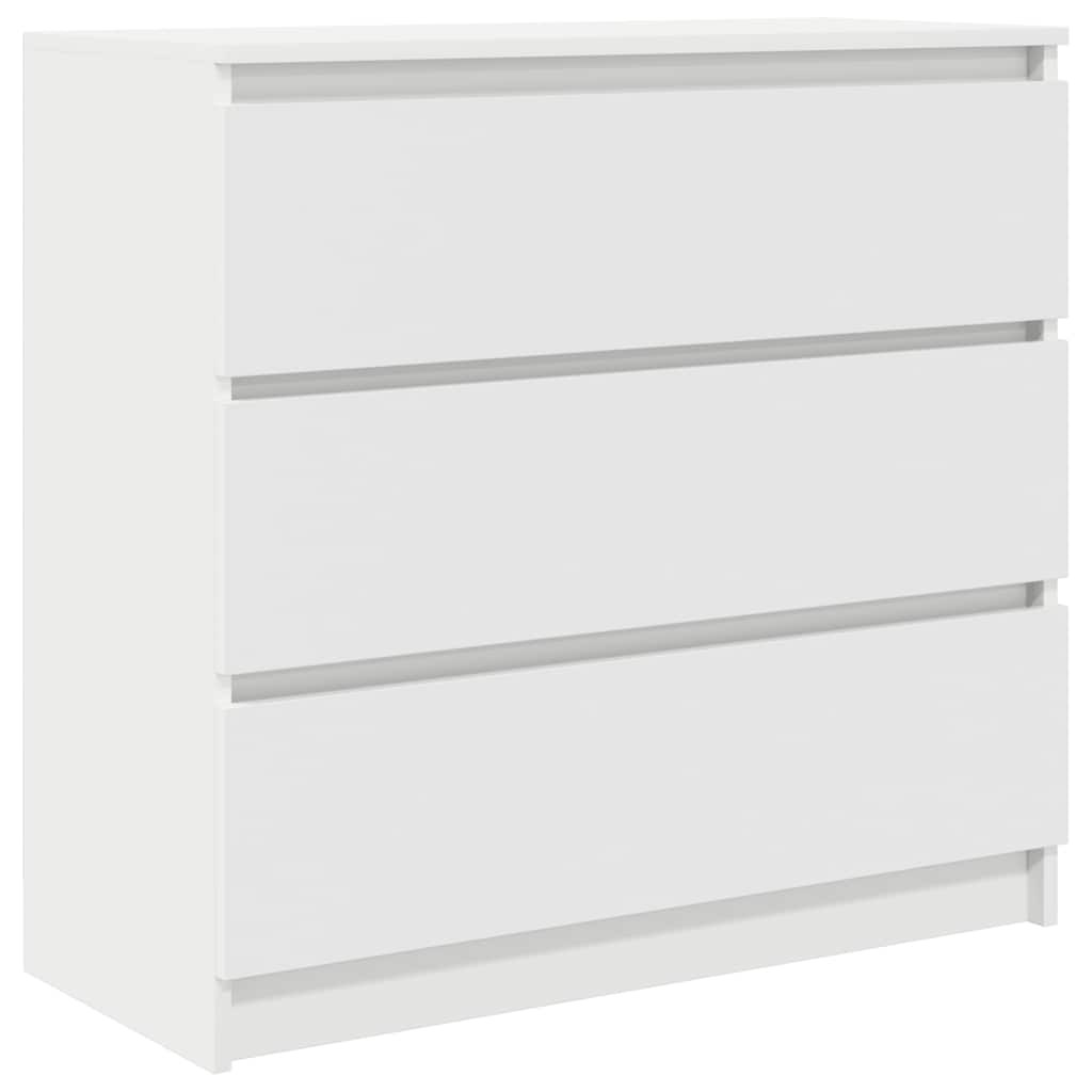 Sideboard White 80x35x76 cm Engineered Wood