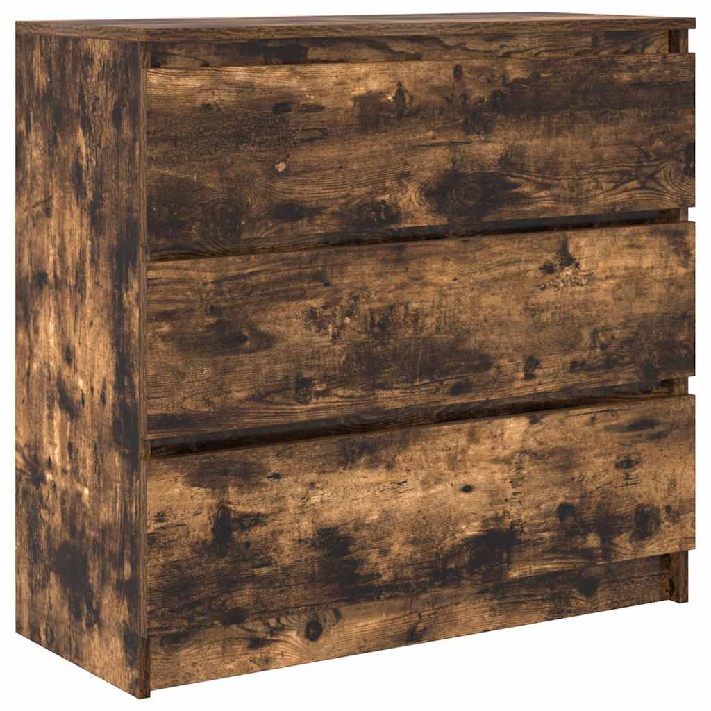 Sideboard Smoked Oak 80x35x76 cm Engineered Wood