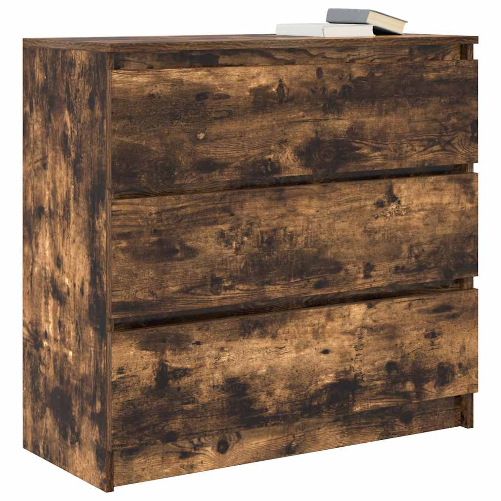 Sideboard Smoked Oak 80x35x76 cm Engineered Wood