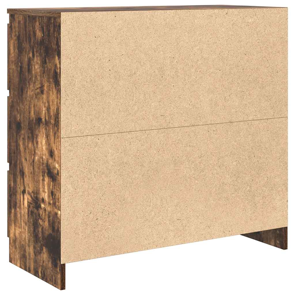 Sideboard Smoked Oak 80x35x76 cm Engineered Wood