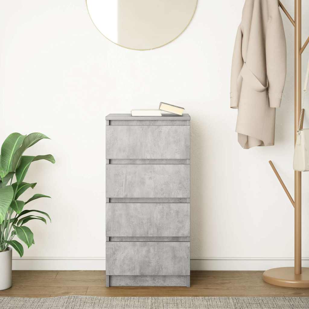 Sideboard Concrete Grey 37.5x35x76 cm Engineered Wood