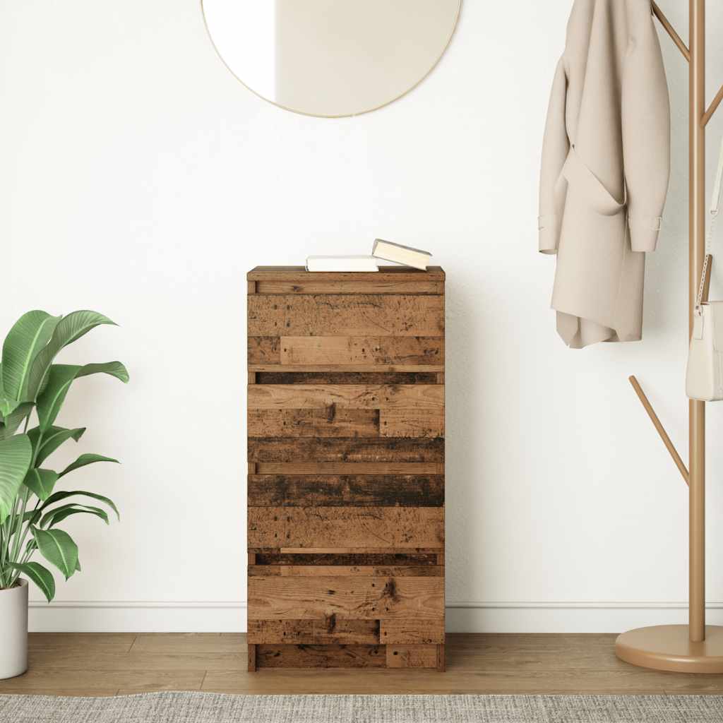 Sideboard Old Wood 37.5x35x76 cm Engineered Wood