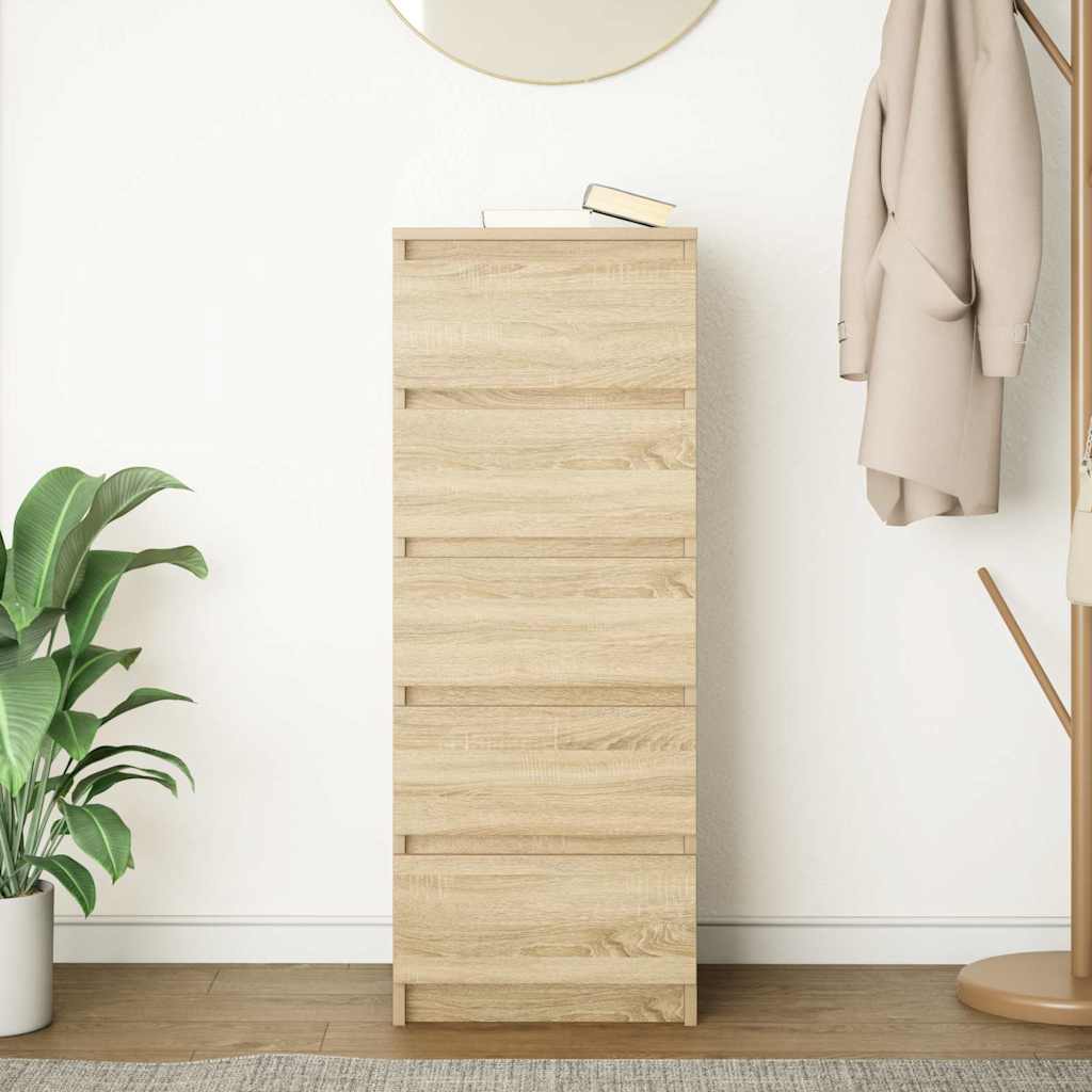 Sideboard with Drawers Sonoma Oak 37.5x35x99 cm Engineered Wood