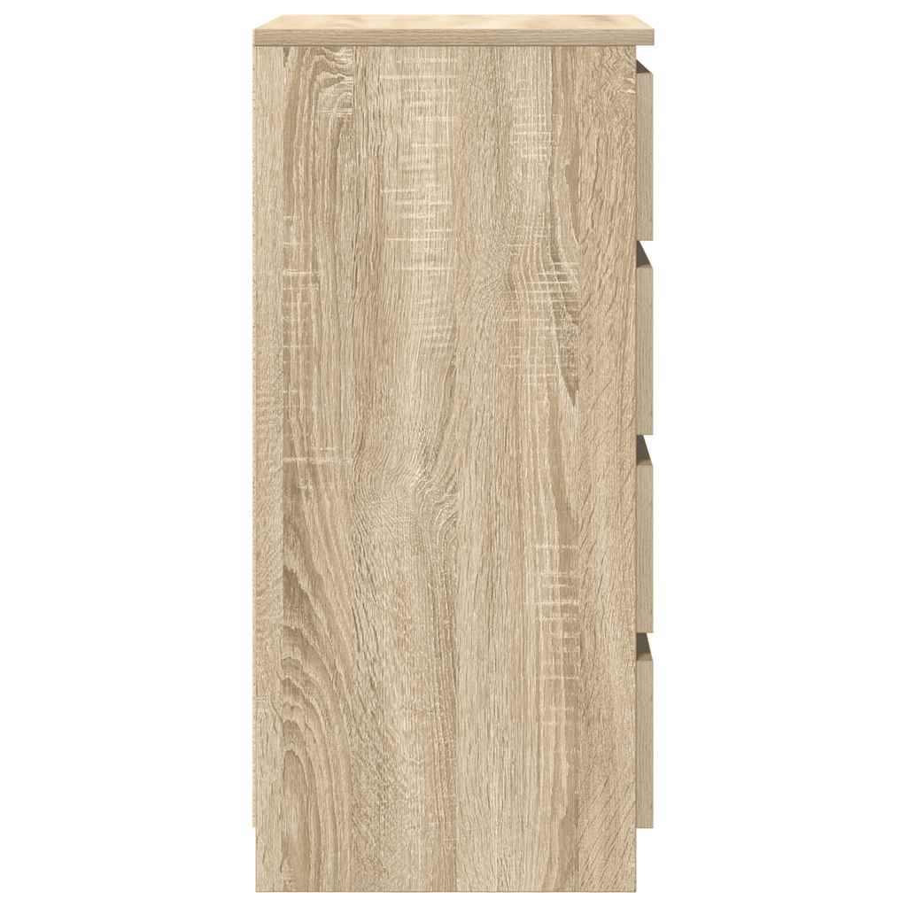Sideboard with Drawers Sonoma Oak 37.5x35x99 cm Engineered Wood