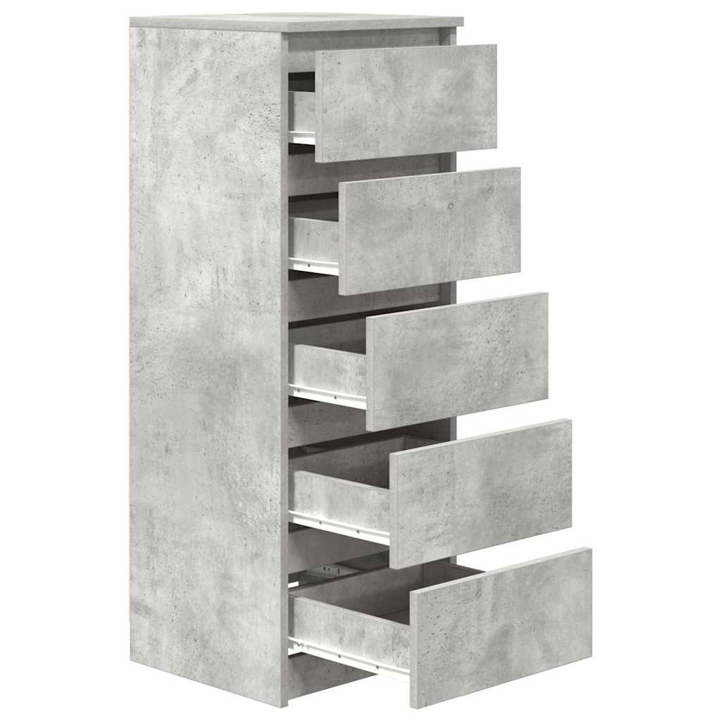 Sideboard with Drawers Concrete Grey 37.5x35x99 cm Engineered Wood