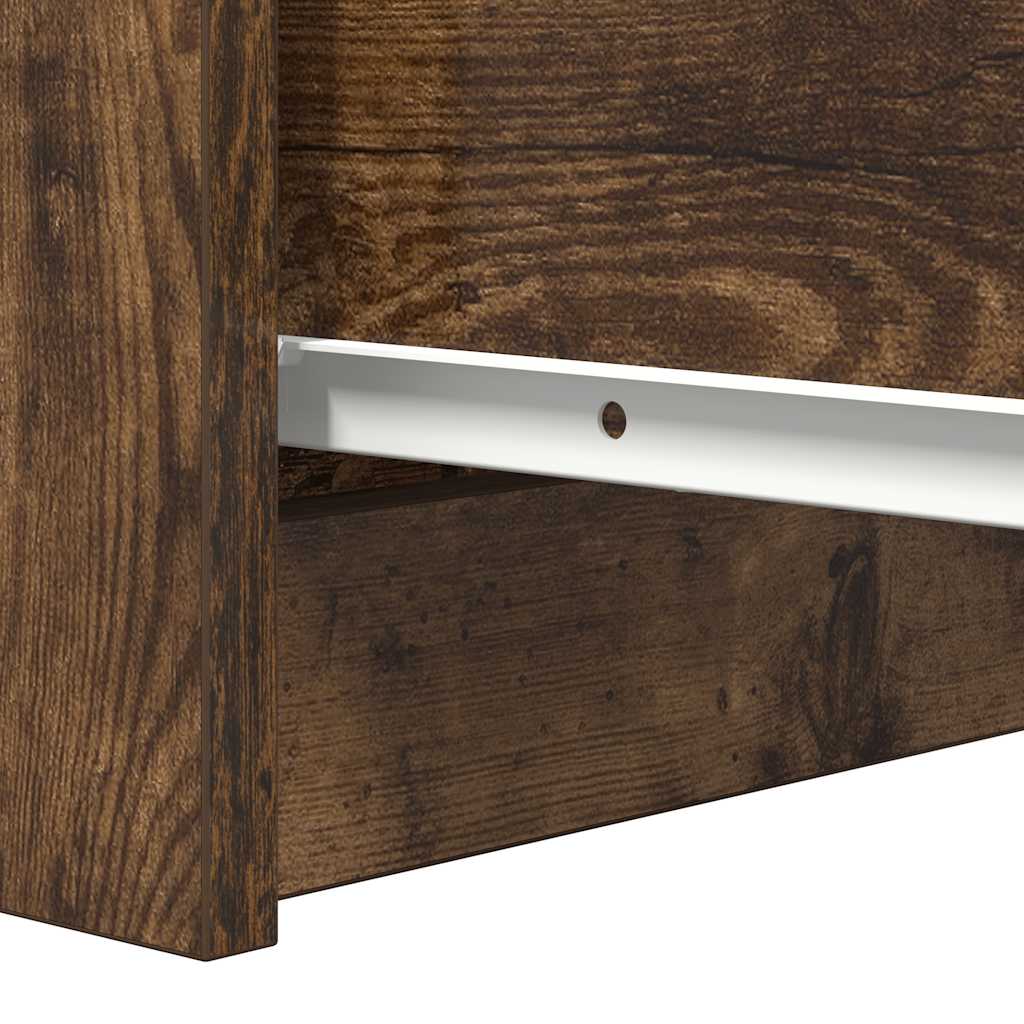 Sideboard with Drawers Smoked Oak 37.5x35x99 cm Engineered Wood