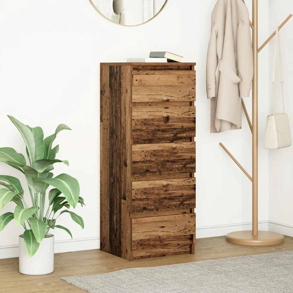 Sideboard with Drawers Old Wood 37.5x35x99 cm Engineered Wood