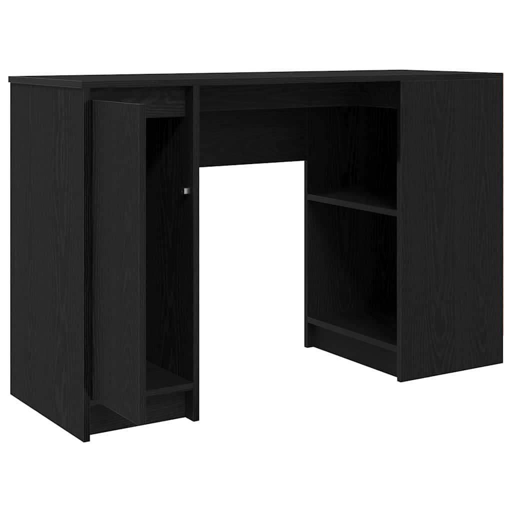 Desk Black Oak 120x42x76 cm Engineered Wood