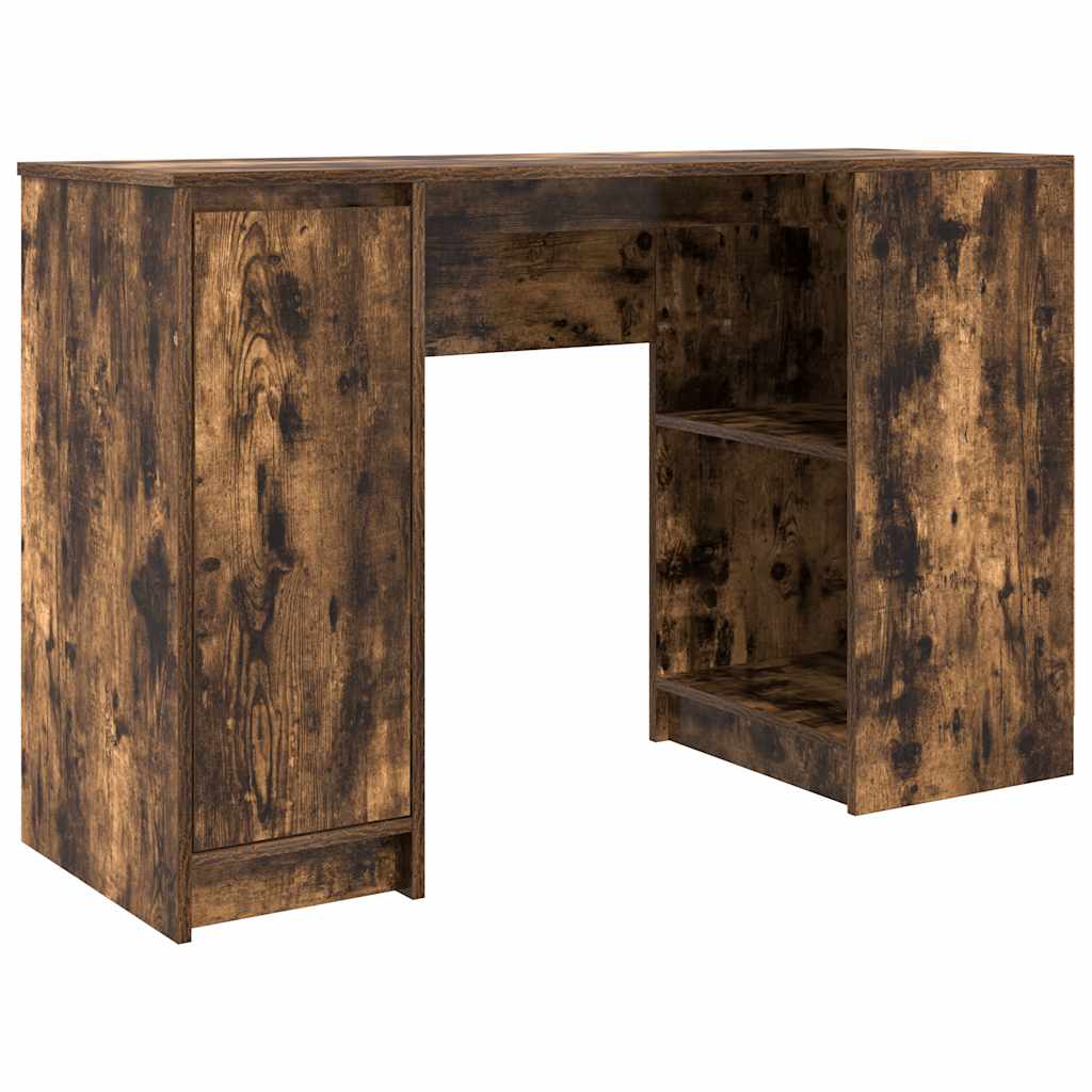 Desk Smoked Oak 120x42x76 cm Engineered Wood