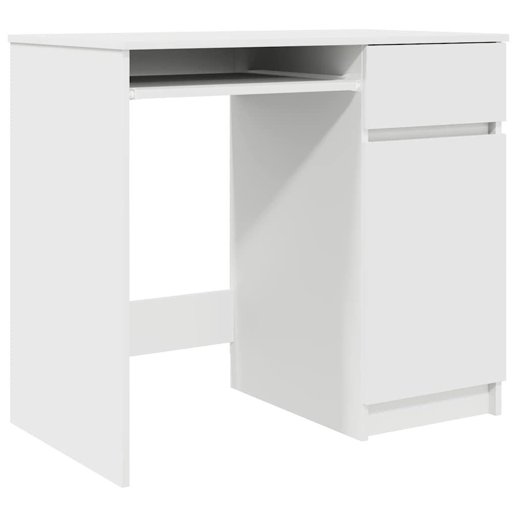 Desk White 86x49x76 cm Engineered Wood