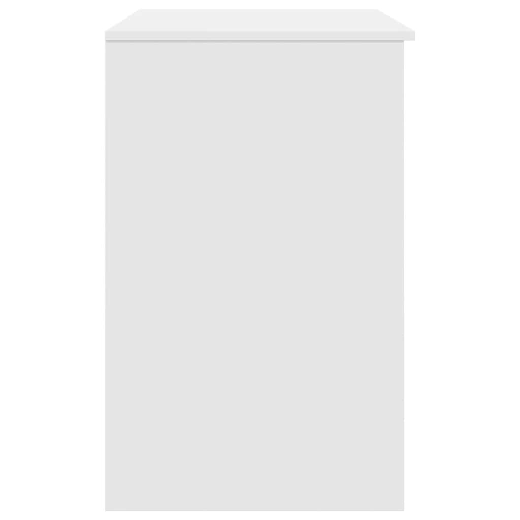 Desk White 86x49x76 cm Engineered Wood