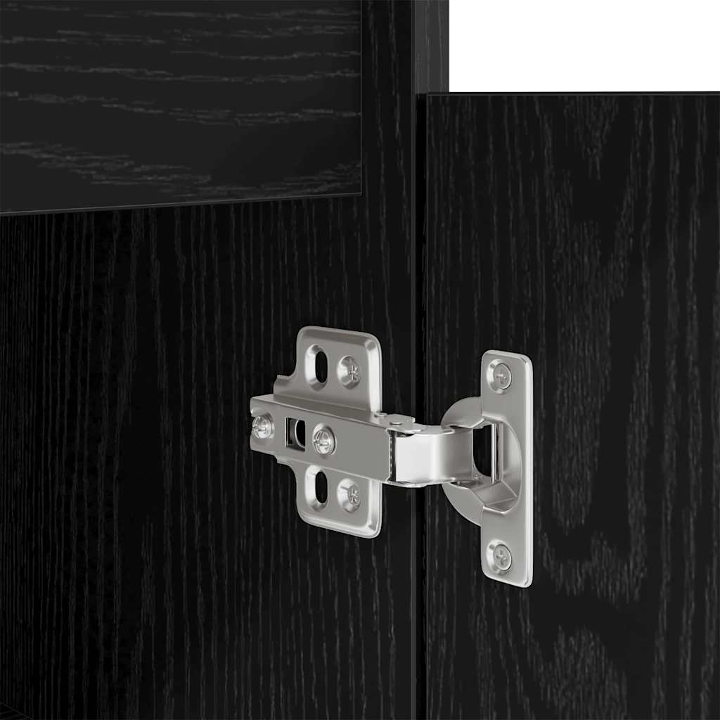 Desk Black Oak 86x49x76 cm Engineered Wood