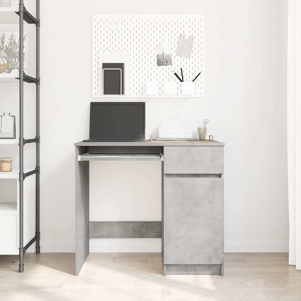 Desk Concrete Grey 86x49x76 cm Engineered Wood