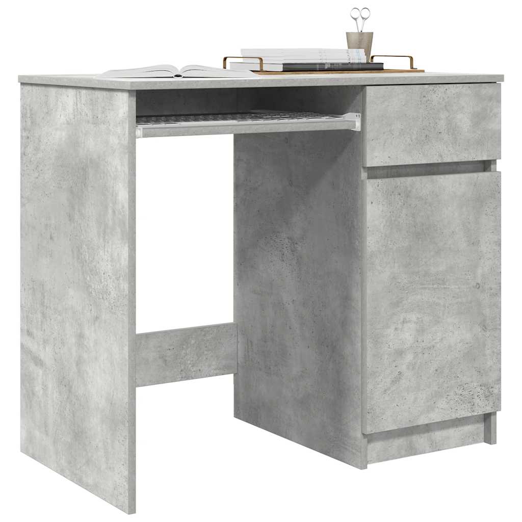 Desk Concrete Grey 86x49x76 cm Engineered Wood