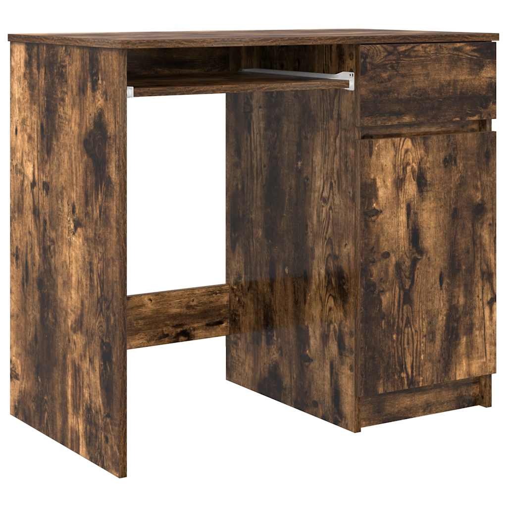 Desk Smoked Oak 86x49x76 cm Engineered Wood