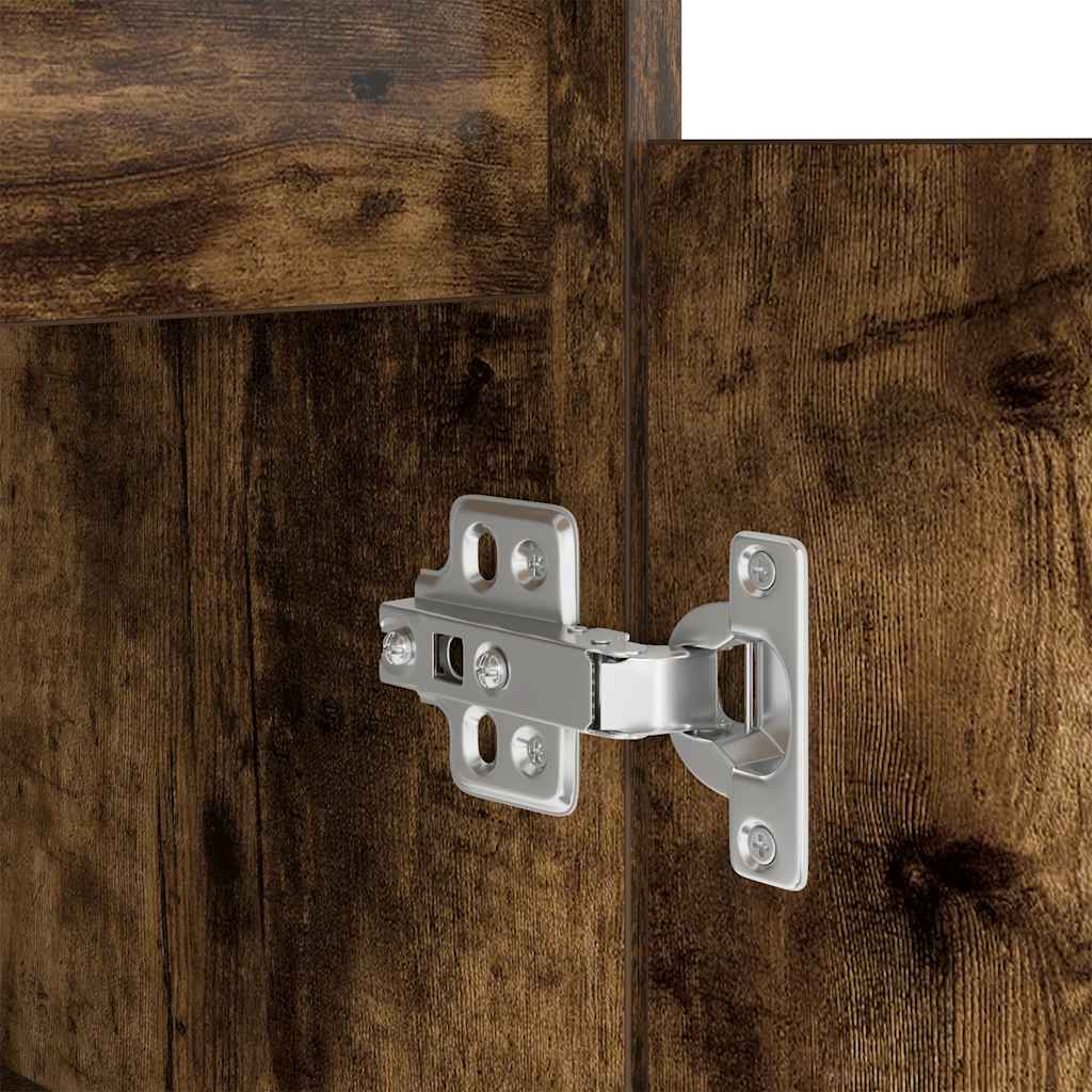 Desk Smoked Oak 86x49x76 cm Engineered Wood