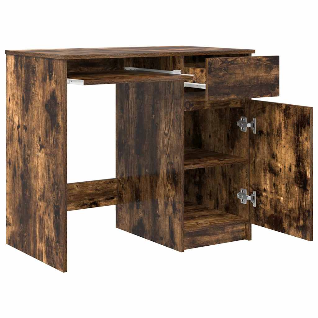 Desk Smoked Oak 86x49x76 cm Engineered Wood