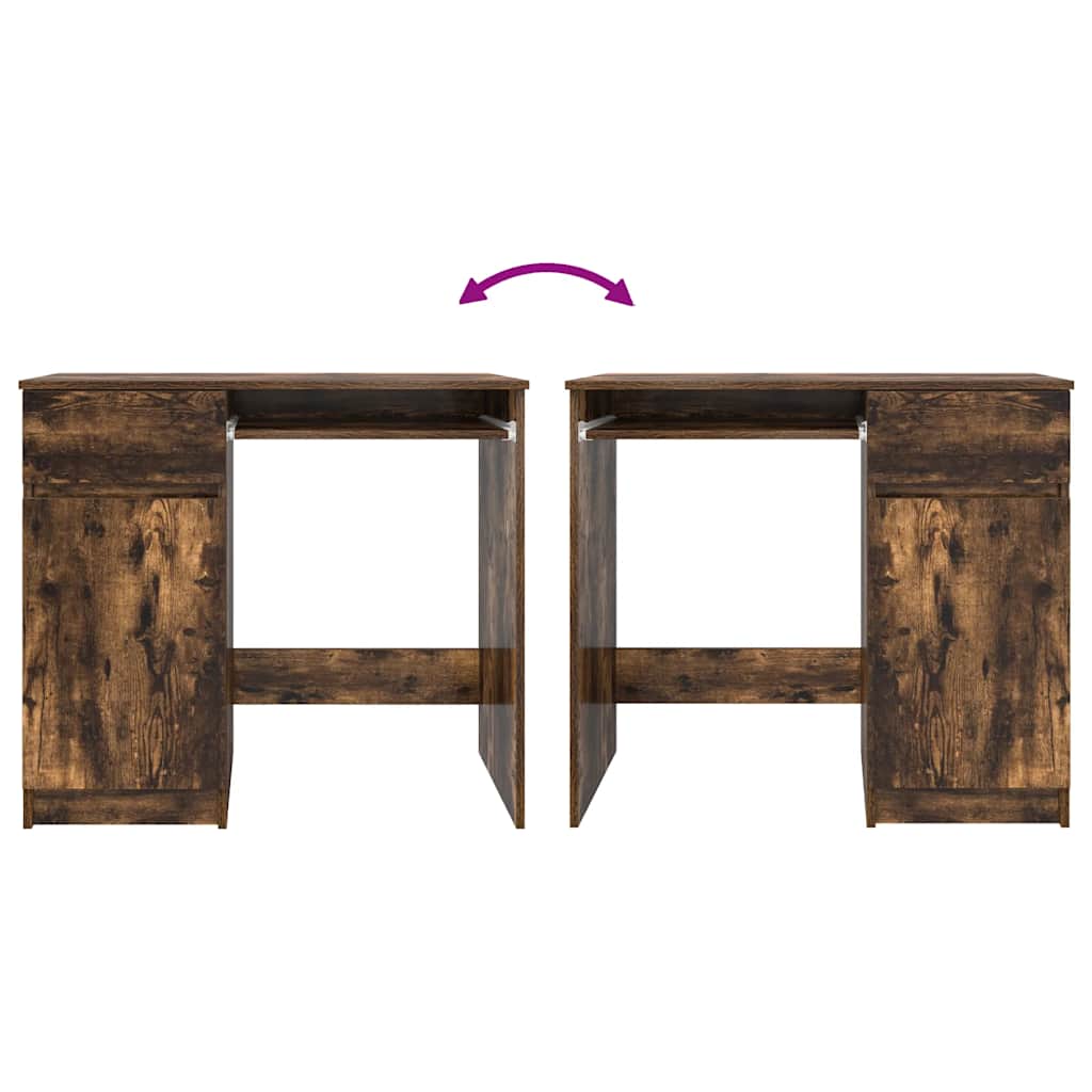 Desk Smoked Oak 86x49x76 cm Engineered Wood