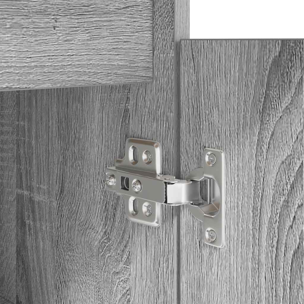 Desk Grey Sonoma 86x49x76 cm Engineered Wood