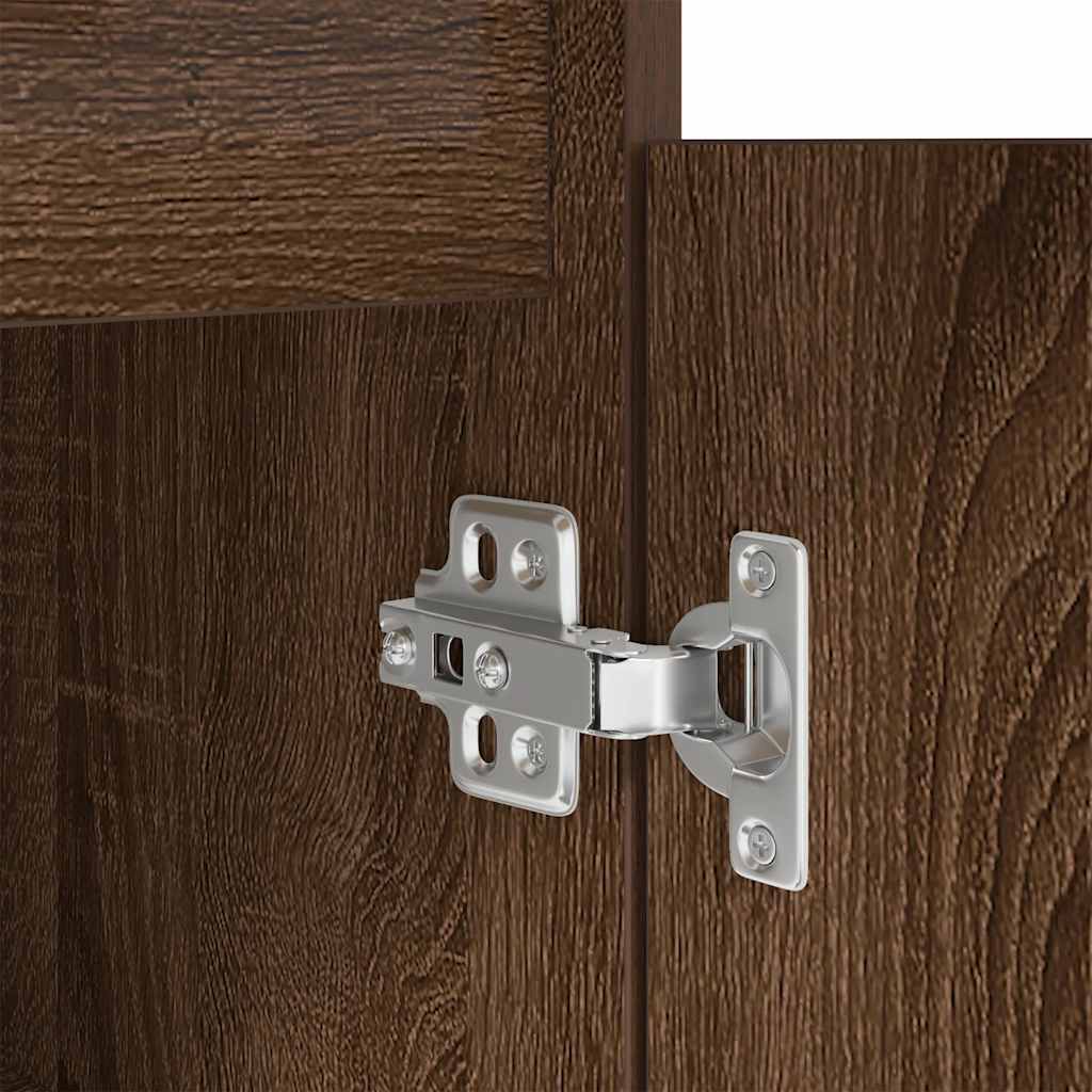 Desk Brown Oak 86x49x76 cm Engineered Wood