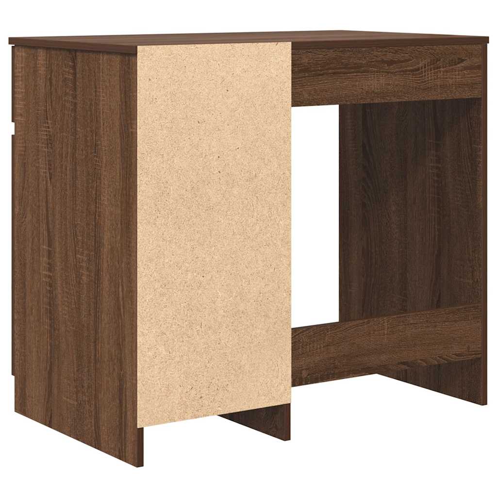 Desk Brown Oak 86x49x76 cm Engineered Wood