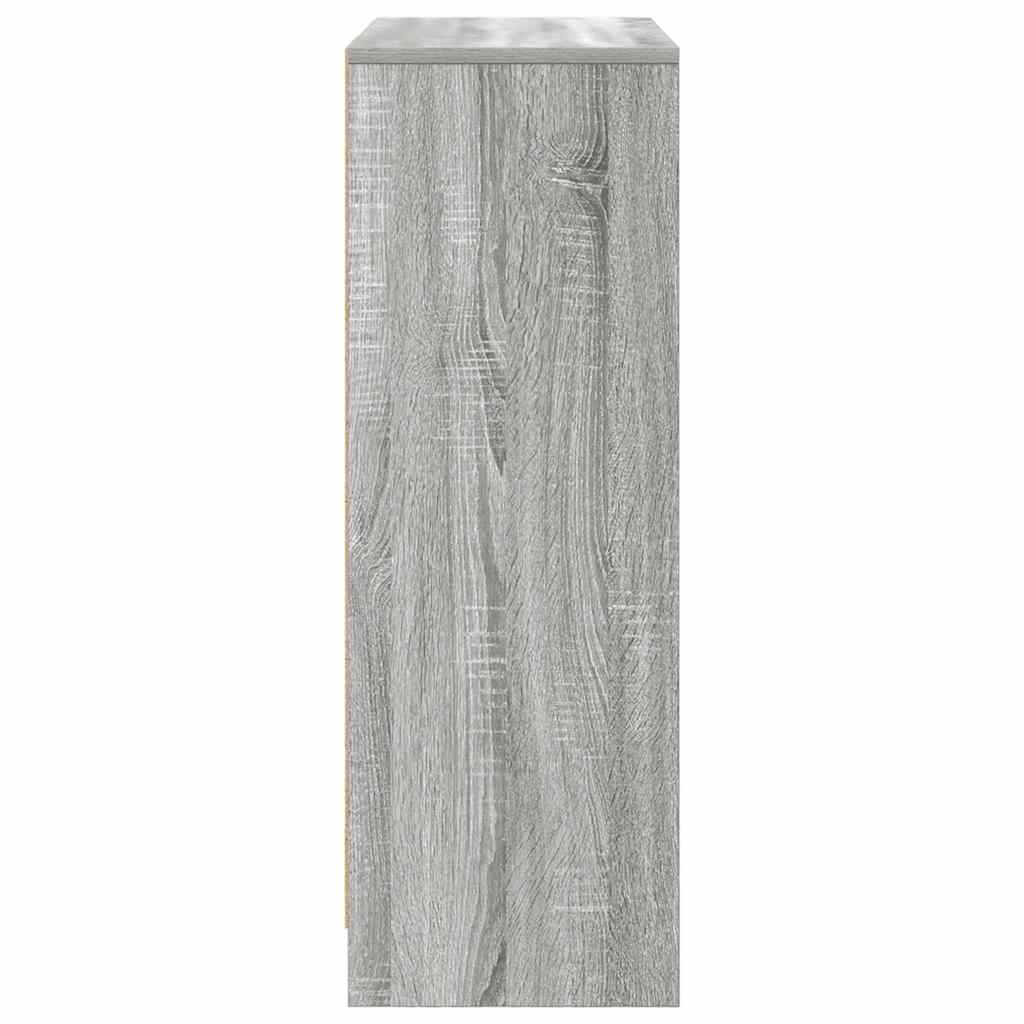 Sideboard with Drawers and Doors Grey Sonoma 73x31x90 cm