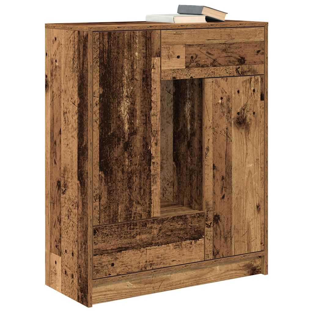 Sideboard with Drawers and Doors Old Wood 73x31x90 cm