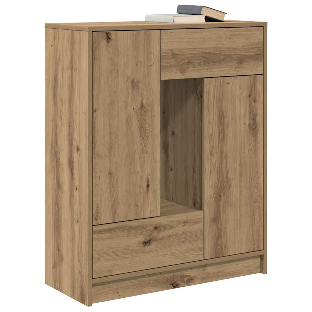 Sideboard with Drawers and Doors Artisan Oak 73x31x90 cm