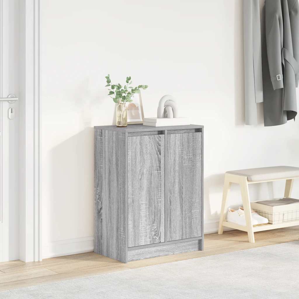 Shoe Cabinet Grey Sonoma 57x34x76 cm Engineered Wood
